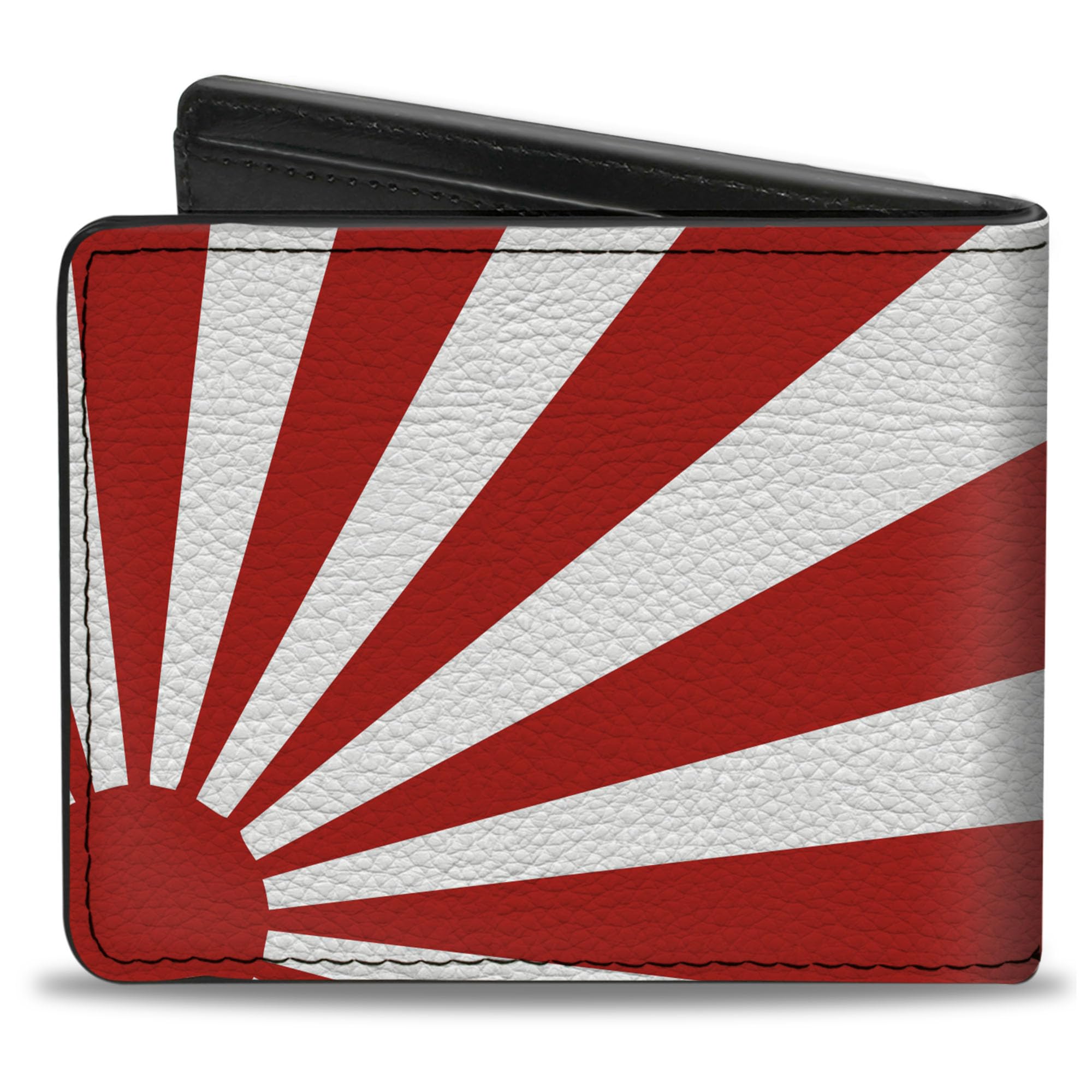 Buckle-Down Men's Wallet, Bifold, Rising Sun White Red, Vegan Leather, 4.0