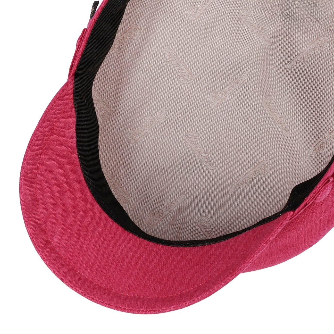Borsalino Brest Sailor różowa czapka rybacka damska - Made in Italy Baker chłopięca czapka płaska żeglarska z daszkiem, podszewka wiosna-lato wiosna lato
