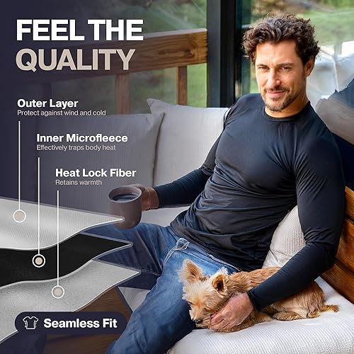 Miniatura 4 de Thermajohn Thermal Shirts for Men Long Sleeve Thermal Compression Shirts for Men Base Layer Cold Weather