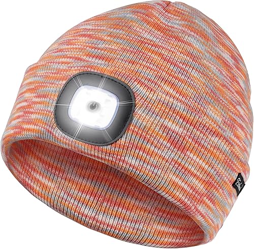 Miniatura 50 de Etsfmoa Gorro unisex con la luz, regalos para hombres, papá, padre, gorras recargables por USB