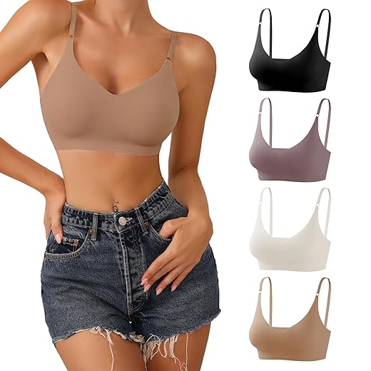 V-Neck Padded Seamless Everyday Comfort Bralettes