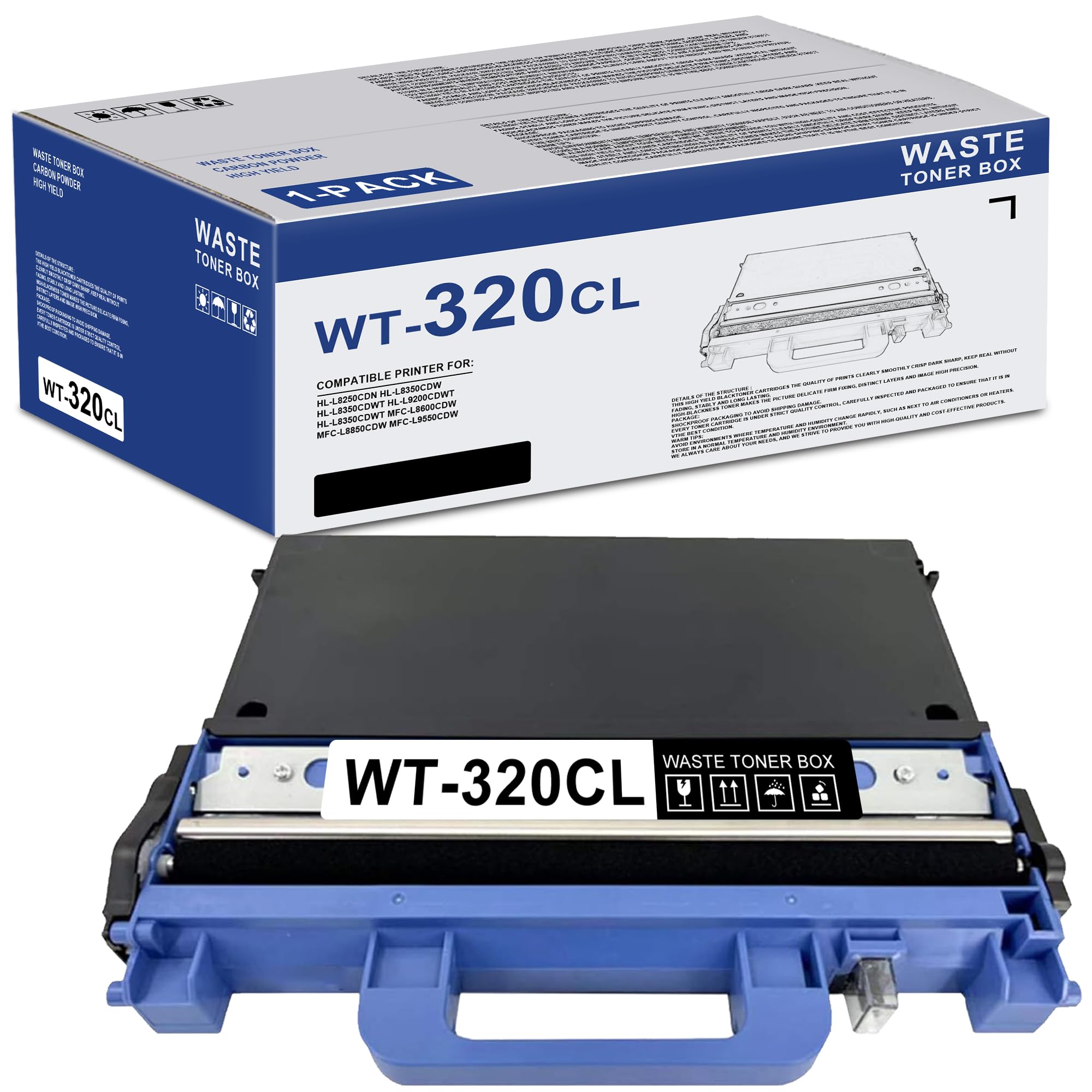 Amazon.com: WT-320CL WT320CL Waste Toner Box, Black Replacement