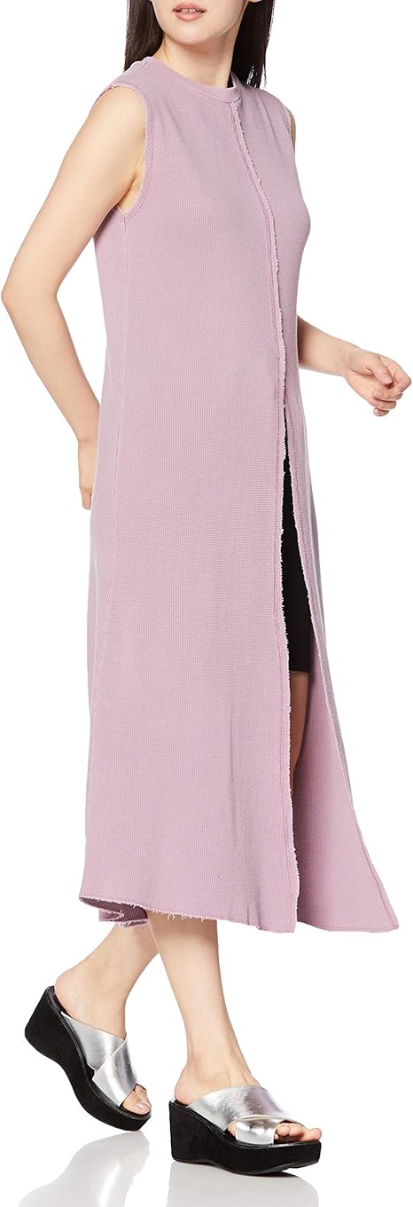 Amazon Co Jp アングリッド ワンピース Ca スリットワッフルワンピース レディース パープル 日本 F Free サイズ 服 ファッション小物