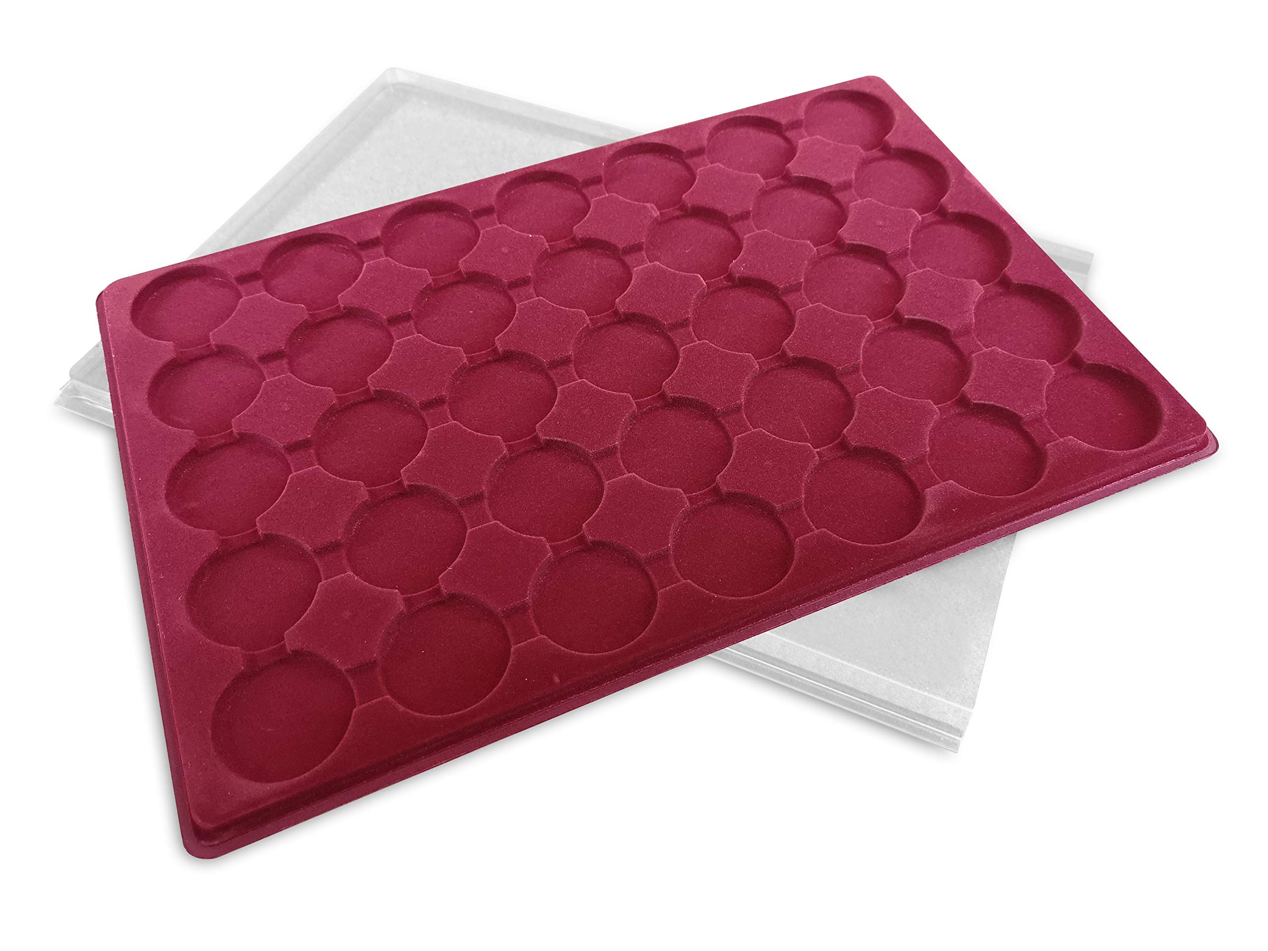 Schulz Red Coin Tray Po35 - Fit Half Crown With Caps £2, 50P Olympic