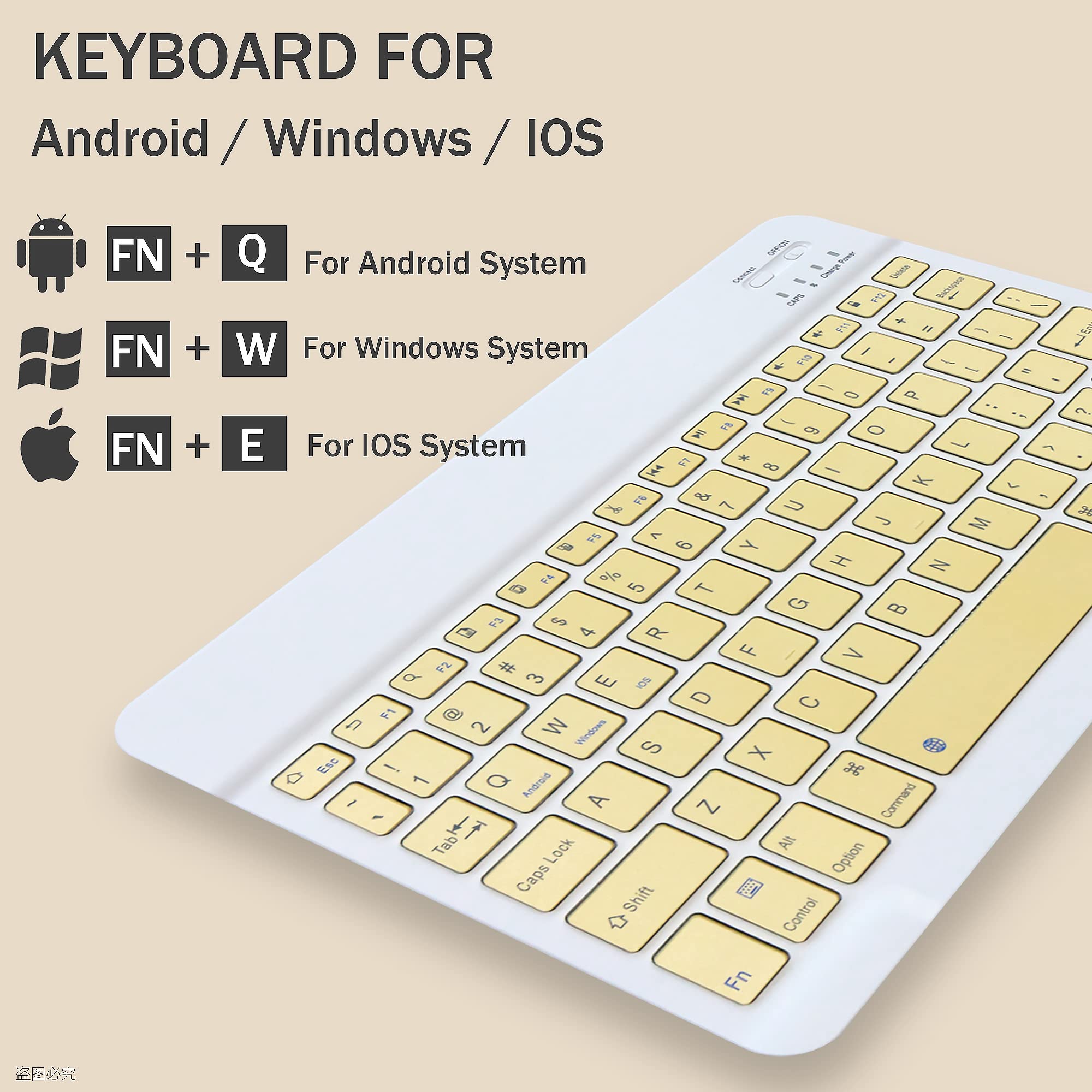 Étui avec clavier rétroéclairé pour iPad Mini 6 8,3", clavier Bluetooth sans fil magnétique amovible et housse de support fine avec porte-crayon pour iPad Mini 6{^>e<^} génération 2021, jaune
