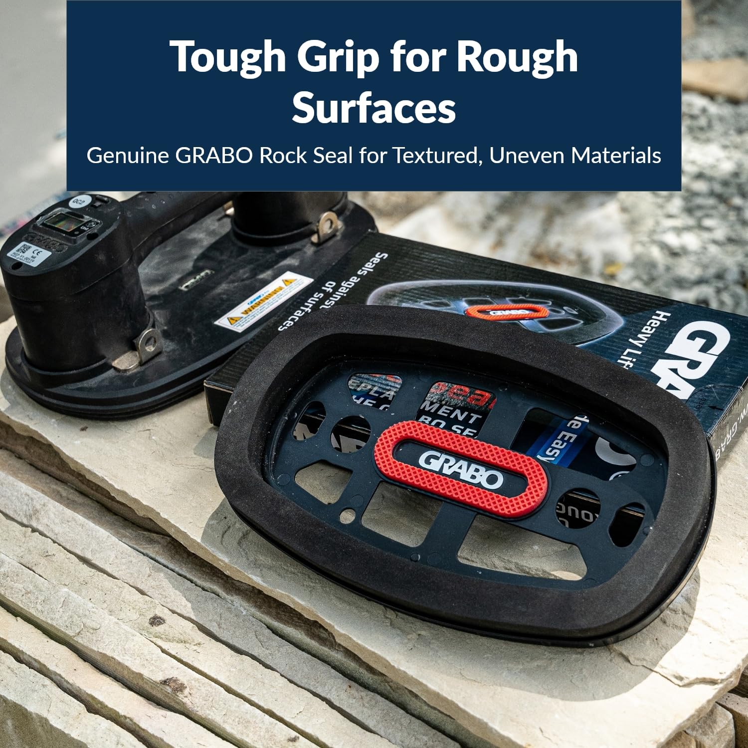 GRABO Rock Seal - Système d'étanchéité pour surfaces inégales | Conçu pour GRABO plus et Pro | Comble les différences de hauteur jusqu'à 1 cm | Compatible avec tous les modèles GRABO