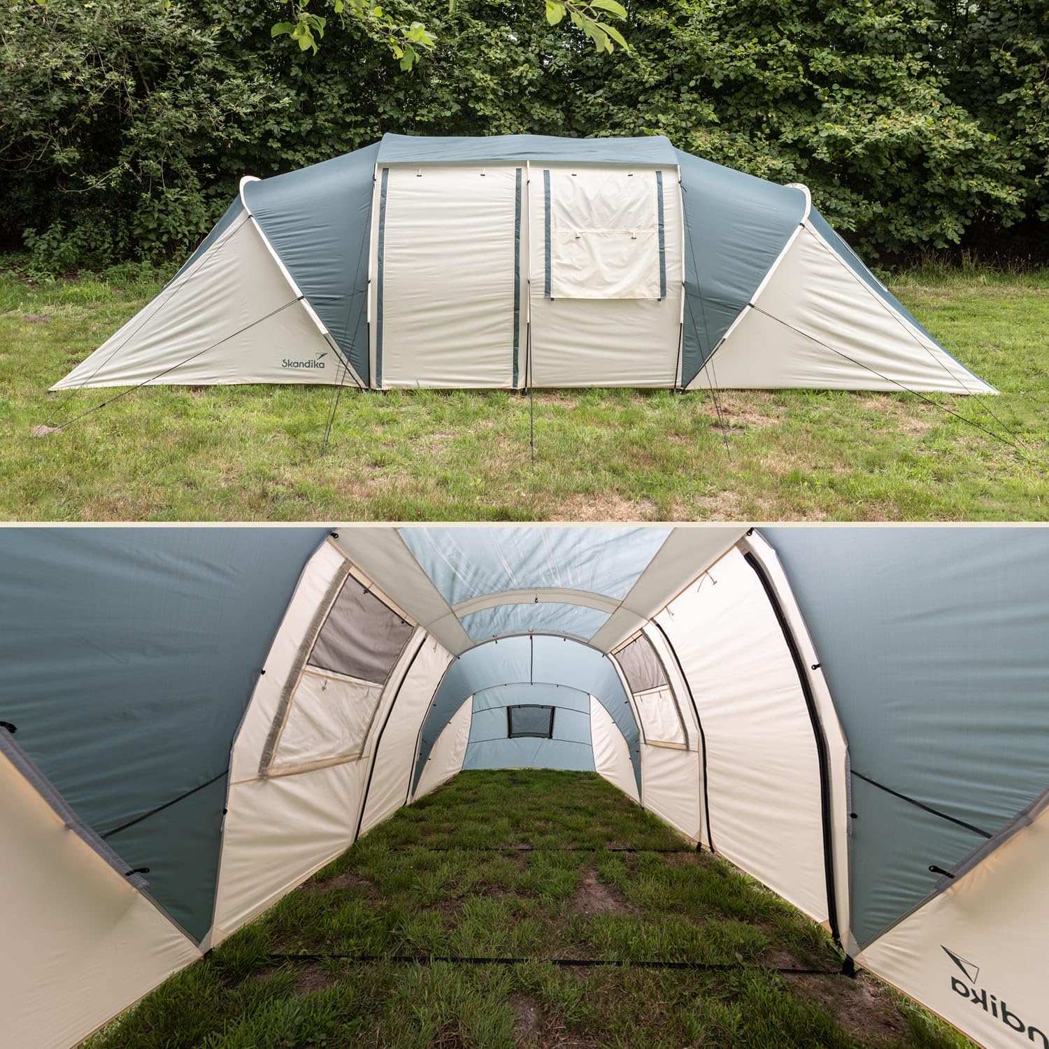 Skandika Kuppelzelt Kalmar | Campingzelt für 6 Personen, Dachfenster, Einlegeboden, 3000 mm Wassersäule, Familienzelt| Zelt für Camping, Outdoor, Festival