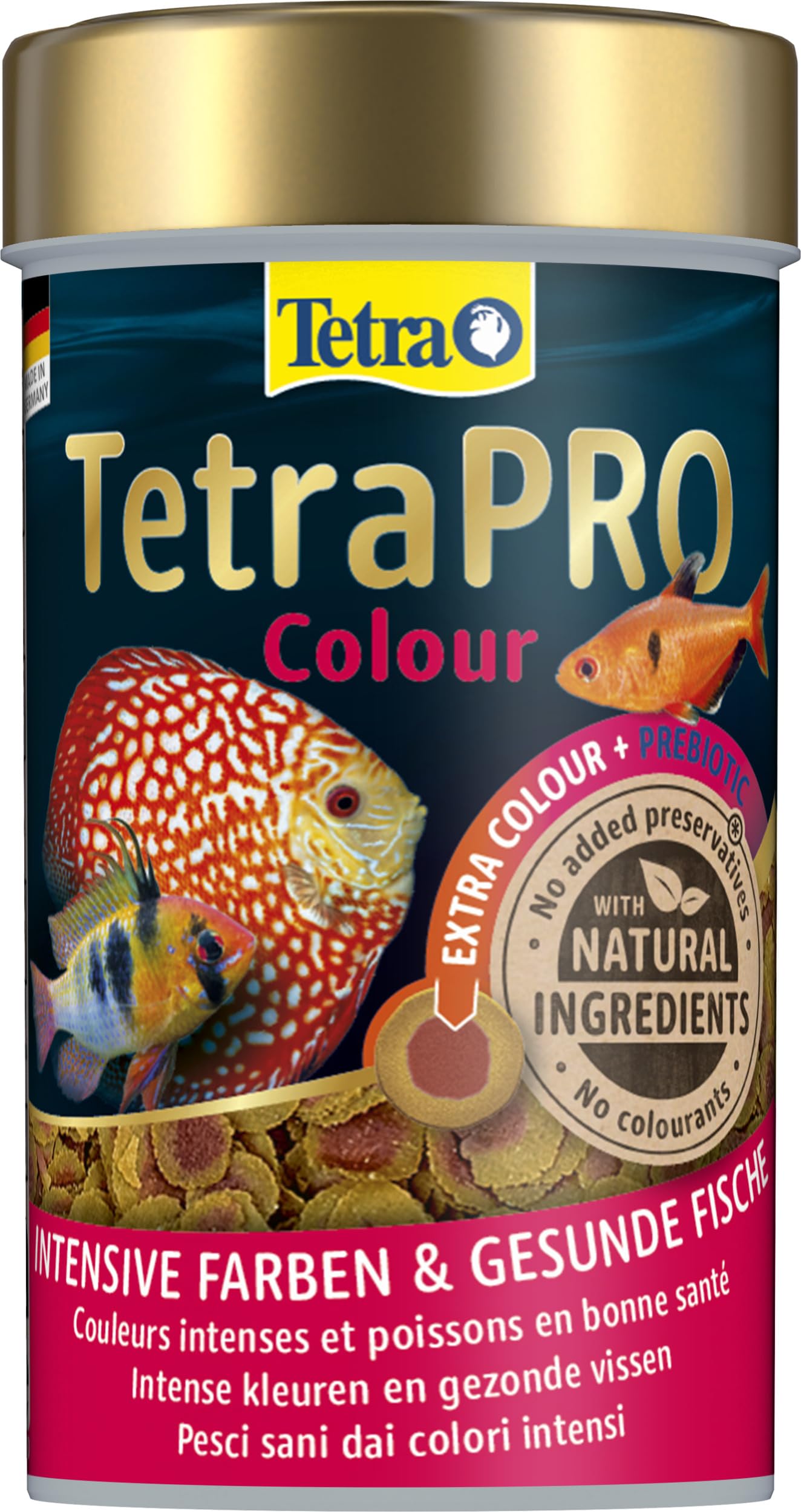 Tetra Pro Colour Multi-Crisps - Mangime per pesci di alta qualità con concentrato di colore per pesci belli e colorati, lattina da 100 ml