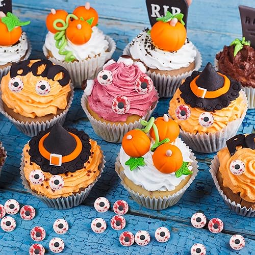 Miniatura 3 de LEBERY Ojos de caramelo de 3 onzas, decoración de cupcakes, galletas de Pascua, gránulos de postre para Pascua, Halloween, Navidad, decoración de