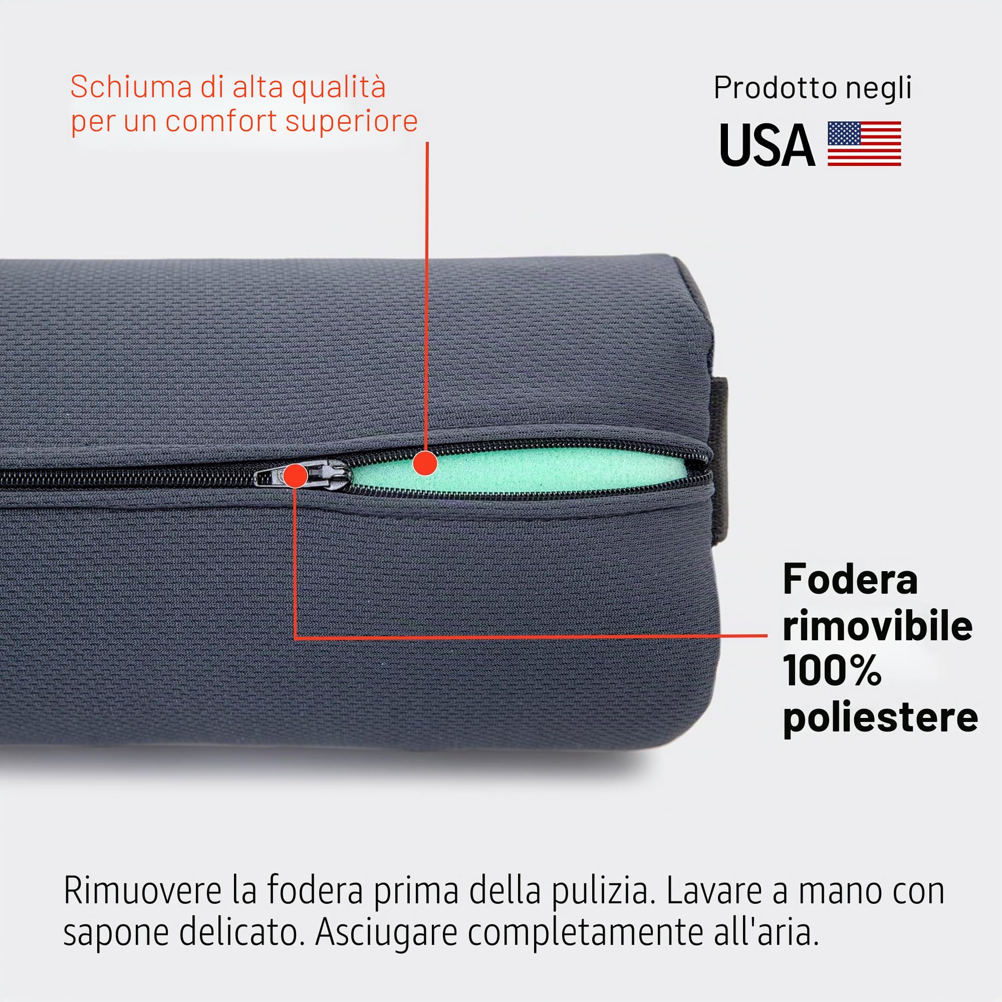 OPTP McKenzie - Supporto lombare per sedia da ufficio e seggiolini auto, densità standard