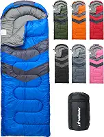 MalloMe Sacos de dormir para adultos e crianças - Saco de dormir ultraleve para caminhadas, clima frio e quente - leve e compacto, verão e inverno - meninas meninos 1 e casal 2 pessoas