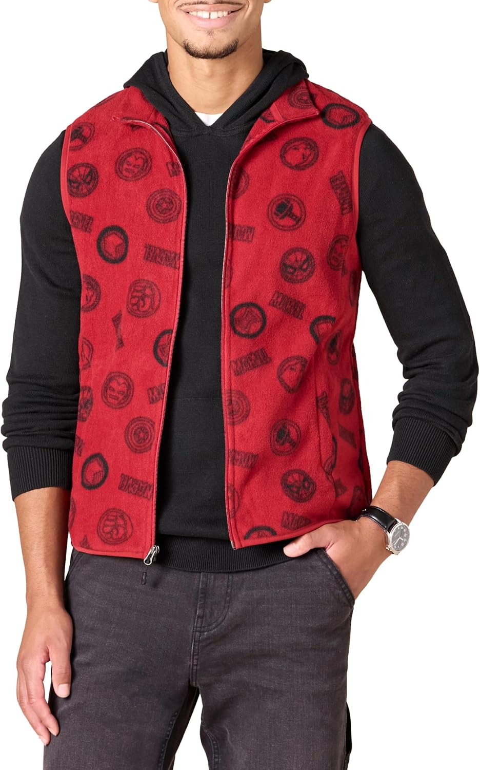 Amazon Essentials Disney | Marvel | Star Wars Men's Polar Fleece Vest