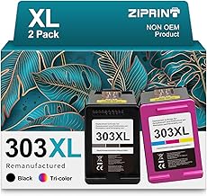 ZIPRINT 303XL 303 XL rigenerate per cartucce HP 303 Multipack per HP Envy Photo 6220 6230 7130 7830 6232 6234 7100 7120 7132 7134 7820 (nero, colore,2-pack)