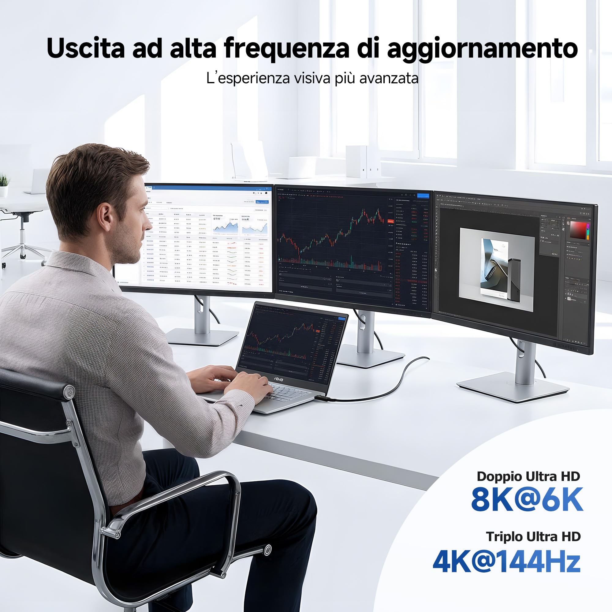 Cable Matters [Certificato Intel] Cavo Thunderbolt 5 da 80Gbps con aumento della larghezza di banda fino a 120Gbps e ricarica da 240W in nero - 1m, compatibile con Thunderbolt 4, USB 4 e USB-C