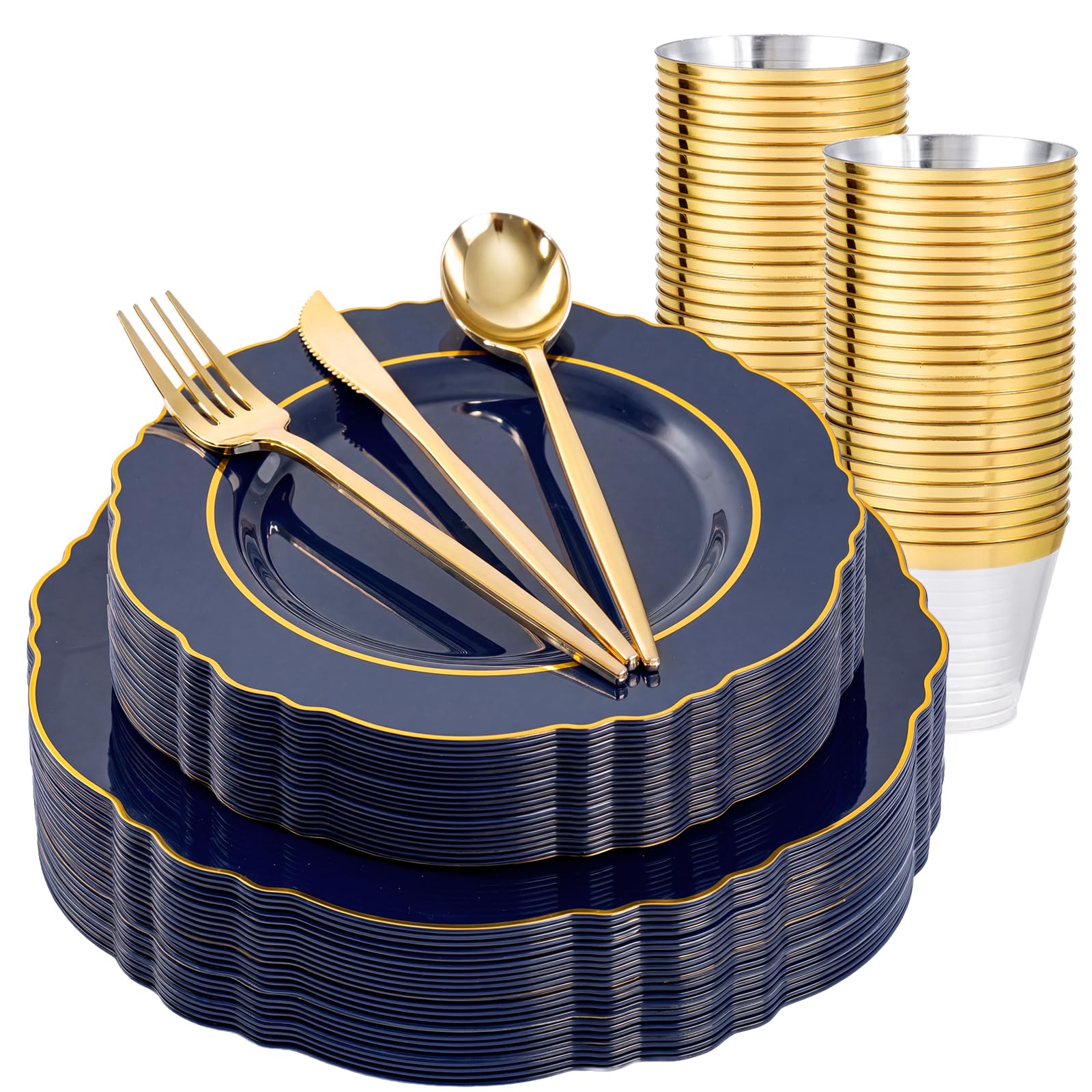 Green Plastic Plates & Cutlery Set - Party Supplies -17