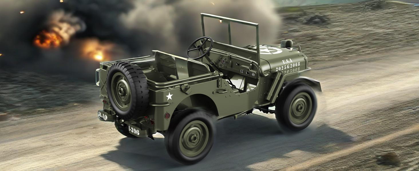 Hylukon RC Crawlers, 1:10 Scale D888 Upgraded Willys Military Jeep