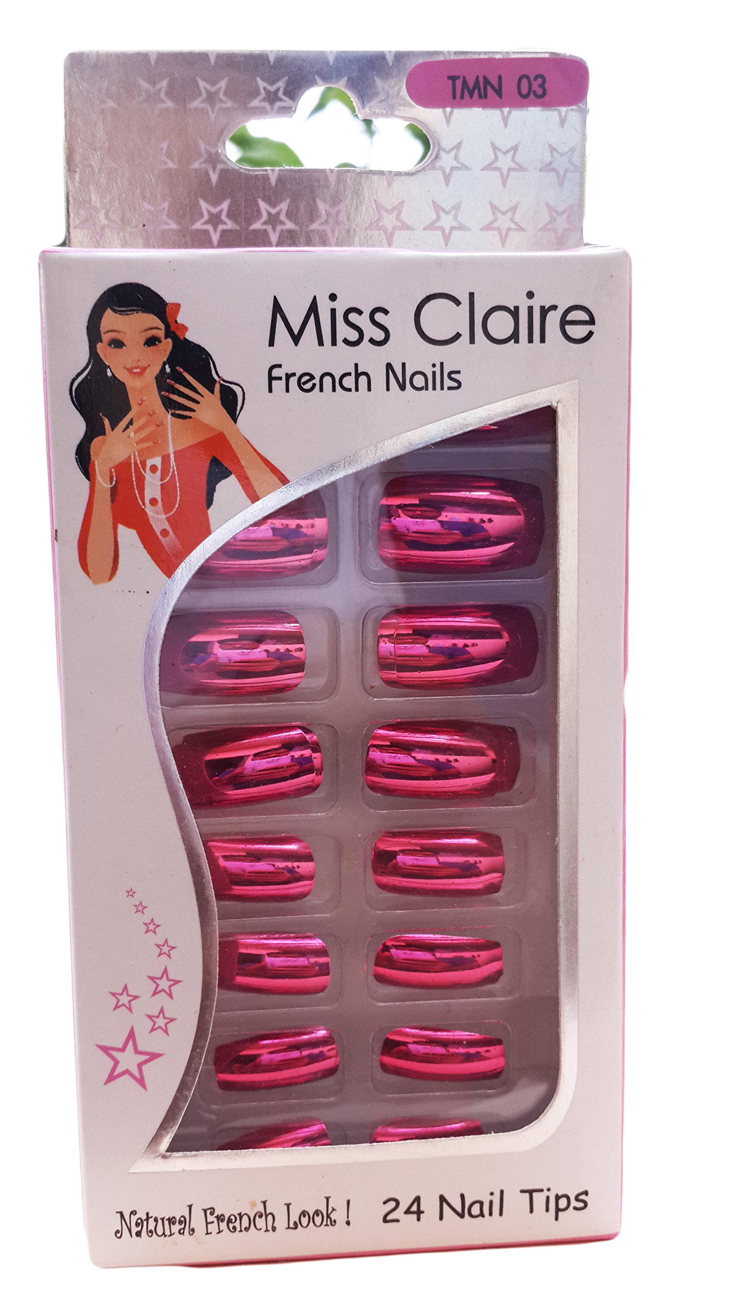 Miss Claire French Nails 24 Tmn03 (Ecp 15), White, 1 Count,