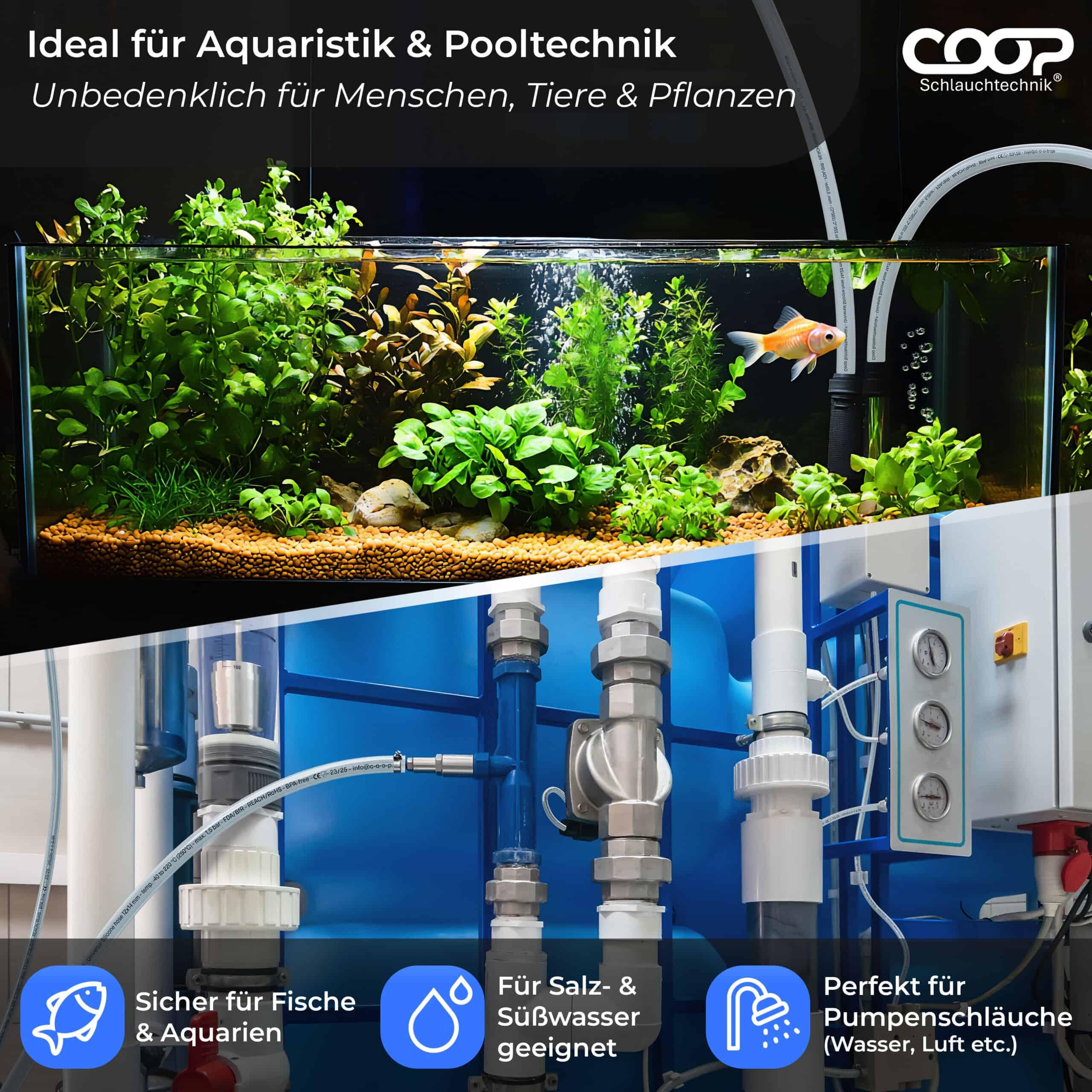 Silikonschlauch 12mm Innen-Ø | 10 Meter | hohe Qualität | lebensmittelecht | geschmacksneutral |-40 bis 220 °C | ideal für Lebensmittel, Haushalt, Aquaristik, Labor, Industrie