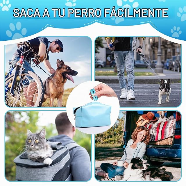 Foto 7 de 7 de Withosent 600PCS Bolsas Caca Perro, 40 Rollos Bolsas Excrementos Perros con Porta Bolsas Caca Perro