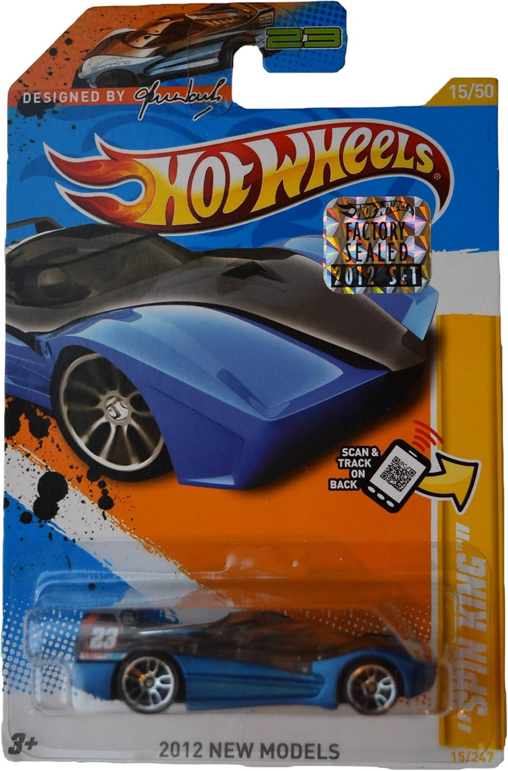 Hot Wheels Spin King, 2012 New Models 15/50 [Blue] 15/247