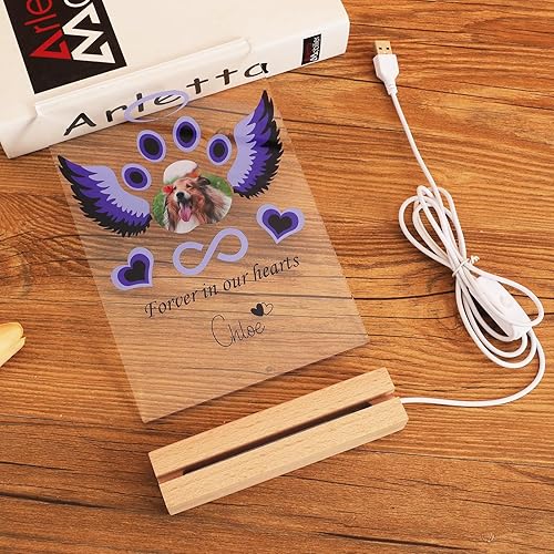 Vista 10 de Marco de fotos conmemorativo personalizado para mascotas, marco de fotos conmemorativo para mascotas, regalo de pérdida de mascotas, regalo de duelo