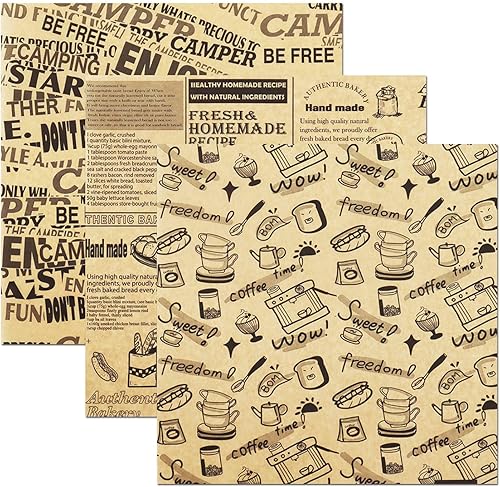 300 hojas de papel de delicatessen a prueba de grasa, envoltura de alimentos precortadas, bandeja de forro para canasta de alimentos, envoltura