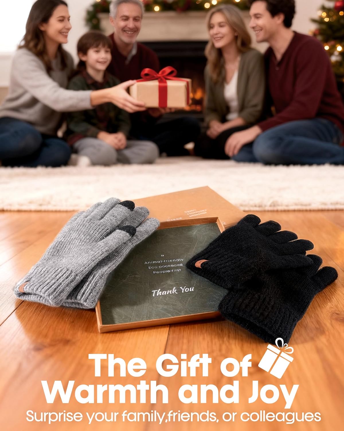 FURTALK Winter Gloves for Women Men Thick Warm Touch Screen Ski Snow Gloves for Cold Weather 2 Pairs - Image 6