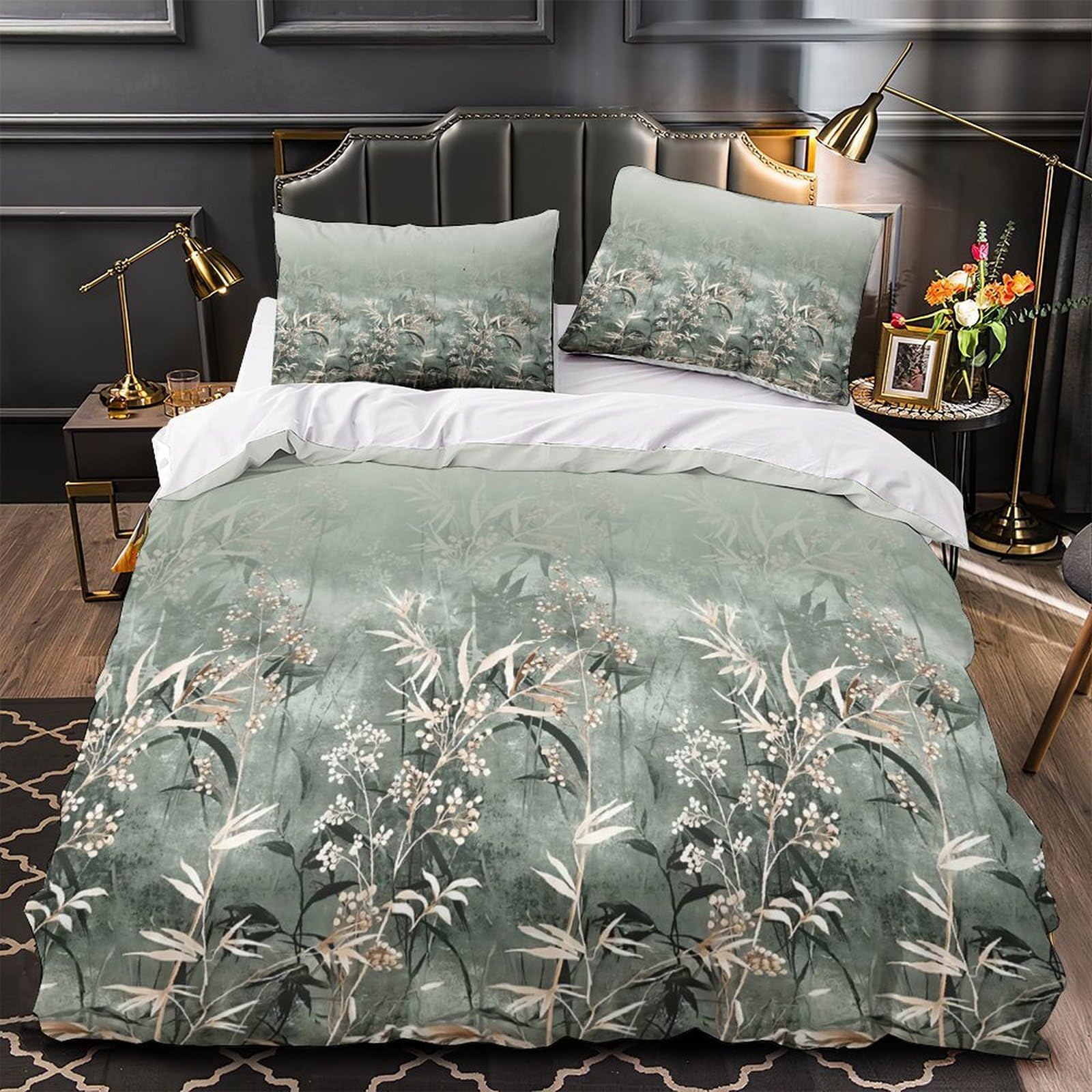 Housse de Couette Microfibre Hypoallergique Douce Parure de Lit 140x200 3D