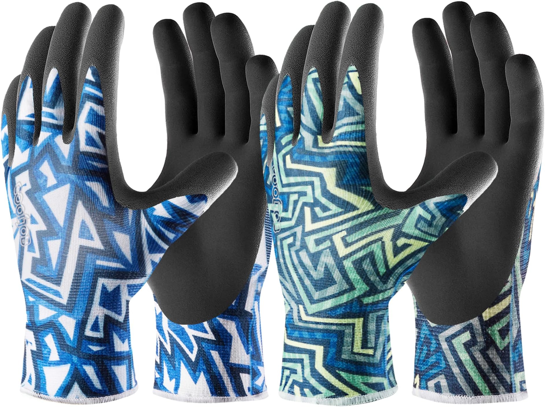 COOLJOB Gardening Gloves for Women and Men, 2 Pairs Bamboo Garden