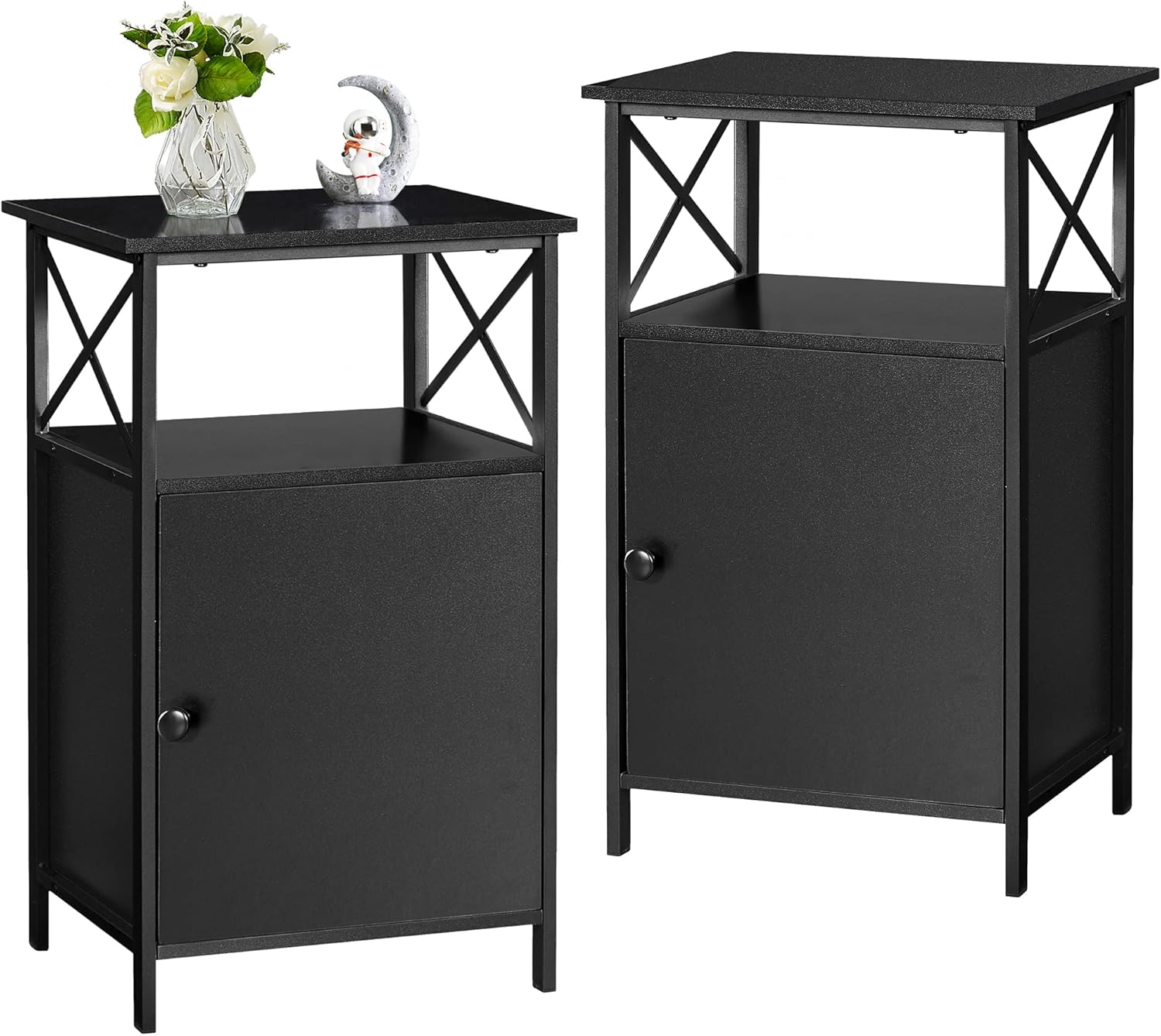 VECELO End Tables,26’’Nightstand with Storage Set of 2 Night