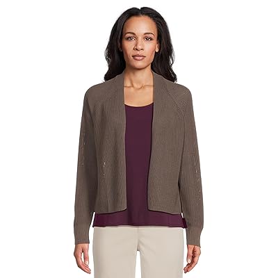 Eileen Fisher Cotton Silk Cord Cardigan Women