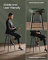 Vista 9 de VASAGLE EKHO Collection - Juego de 2 taburetes de bar, taburetes de bar de altura de barra, taburetes de encimera de cocina, taburetes de mostrador