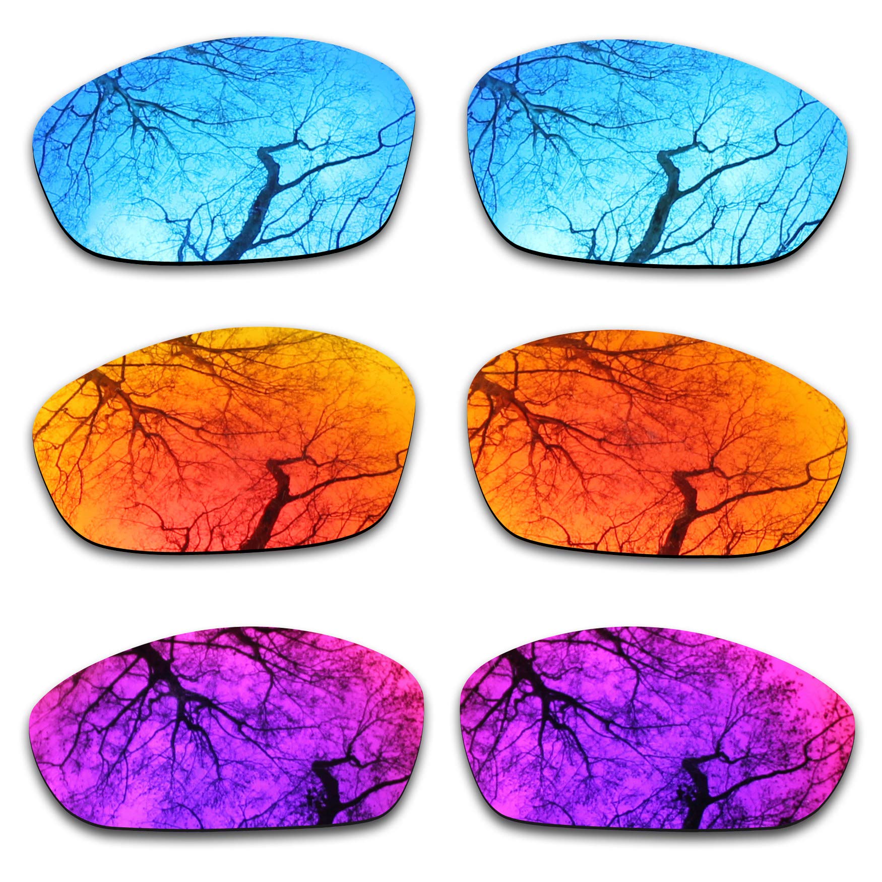 3 Pair Polarized Replacement Lenses for Oakley Straight Jacket 2007 Pack-IFM6