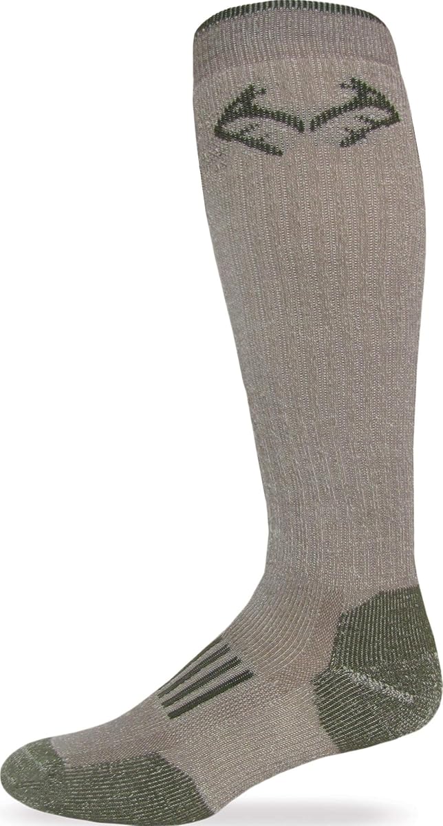 RealTree Heavyweight Merino Wool Tall All Season Boot Socks 1 Pair