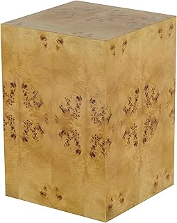 Deco 79 Wood Side End Accent Table Square Cube End Table with Wood Grain Patterns, Side Table 16" x 16" x 23", Brown