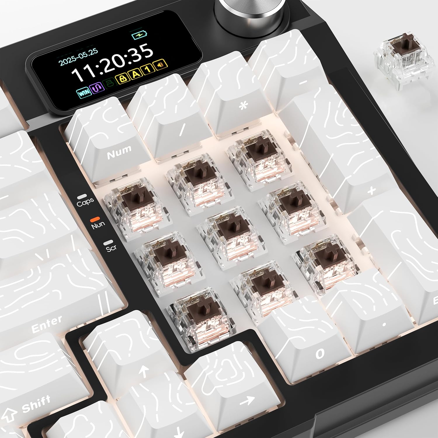 Mechanical Gaming Keyboard Brown Switches,3 Pin 50gf RGB SMT Tactile Switch,Dustproof and Waterproof Switch (Brown,108PCS)