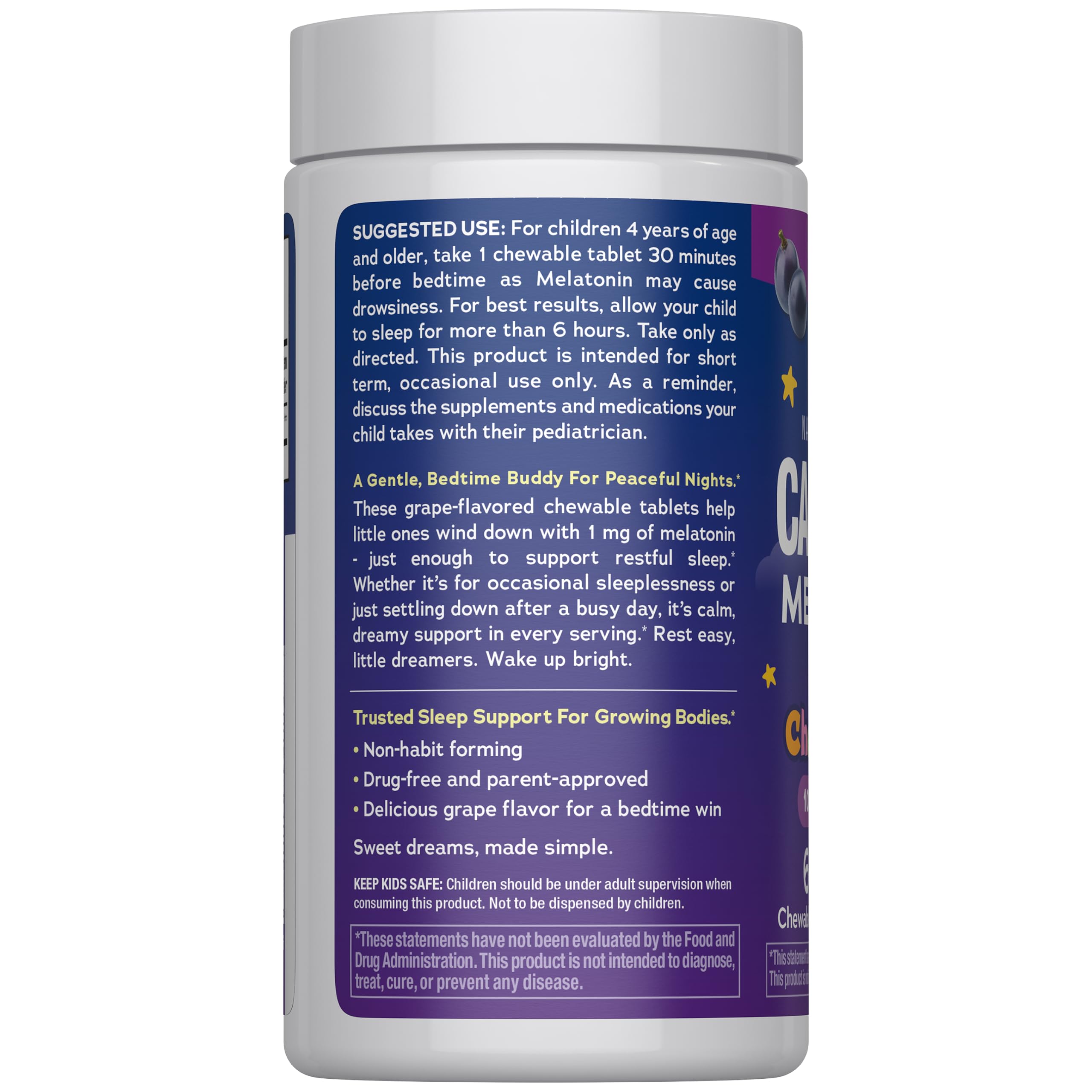 Natural Vitality Kids Calm Sleep Melatonin | 1mg Chewable Tablets — Amazon image 3