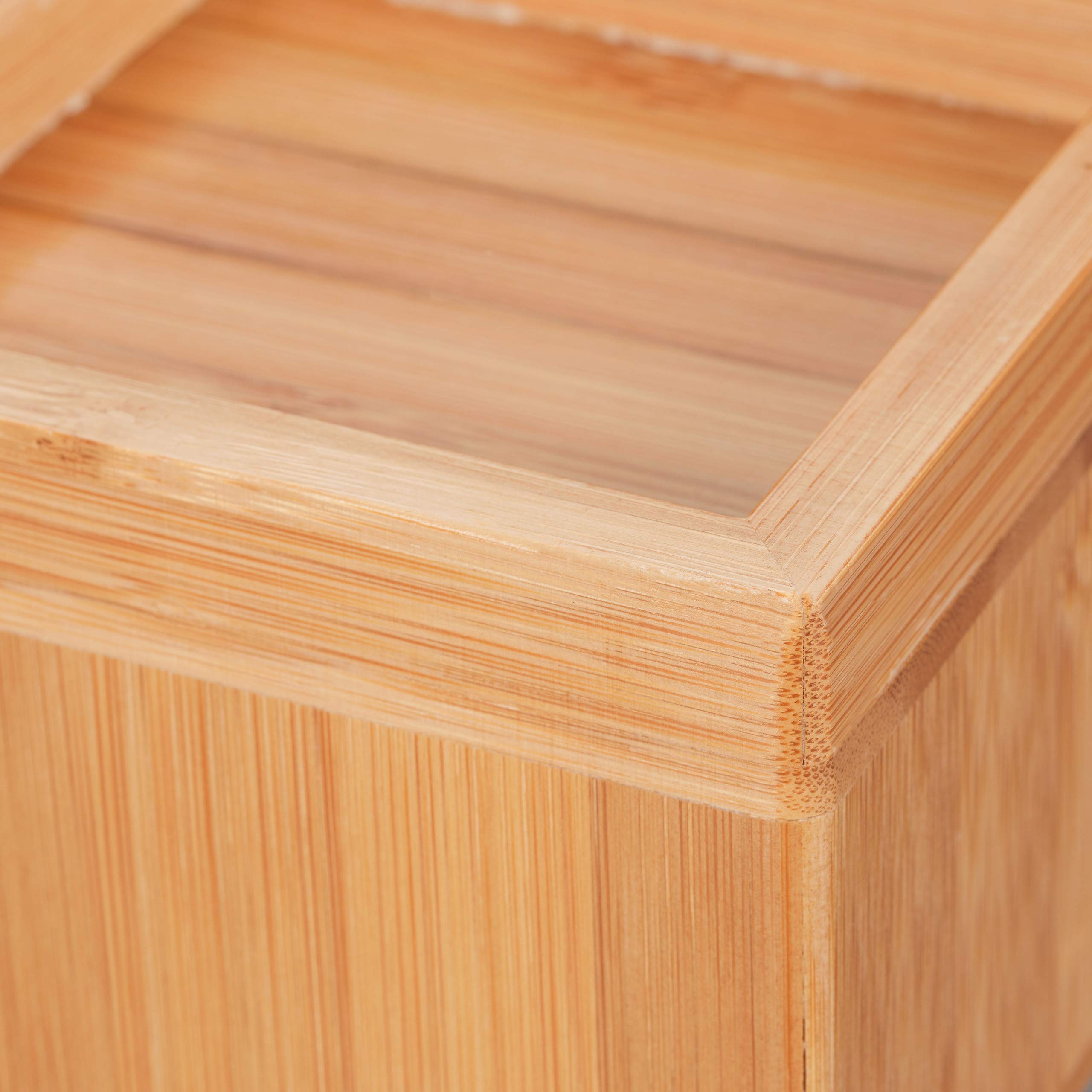Relaxdays Set 4 Rialzi per Mobili, Aumento Altezza 8,5 cm per Tavoli Sedie, Legno Naturale