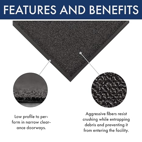 NoTrax 231 Prelude Indoor/Outdoor Entrance Mat, for Home or Business | 3' x 4', Black
