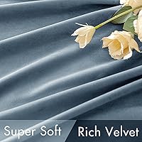Vista 186 de MIULEE Cortinas de terciopelo de 63 pulgadas de largo, 2 paneles de cortinas opacas de lujo para dormitorio, sala de estar, cortinas de ventana