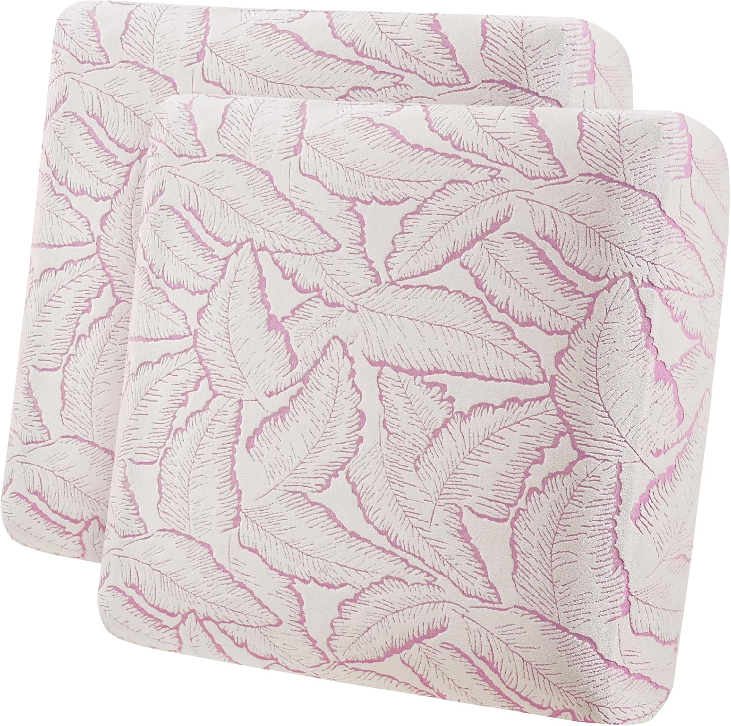 Fuloon Seat Cushion Covers, Stretch Couch Slipcovers Sofa Cushion Protective Solid Chair Slipcovers Washable Suitable for Armchair Loveseat Sofa 2 PC Pink Reed-j Pink 2PC