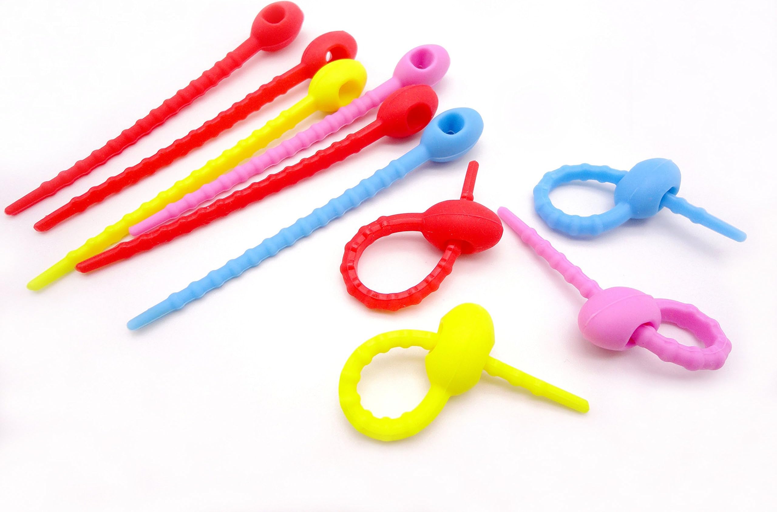 10pcs colorful All-Purpose Silicone Ties, Multi-use smart tie, Bag Clip, Bread Tie, Food Saver, household Snake Ties