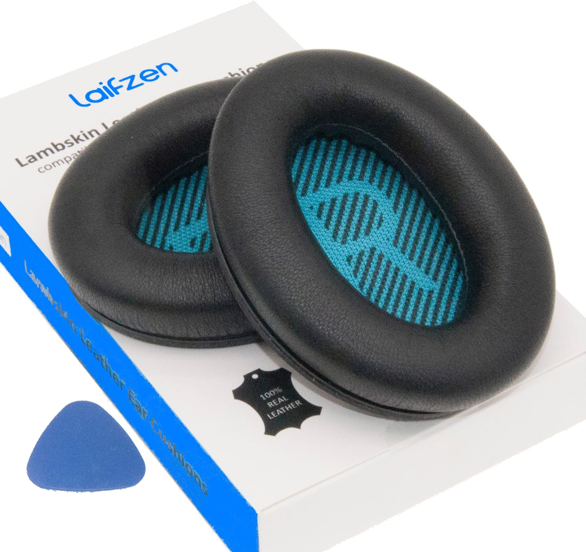Lambskin QC45 SE QC35ii QC35 QC25 QC15 Earpads Cushions Replacement Ear Pads for Bose QC 45 35 II QC2 AE2 AE2i AE2w SoundLink SoundTrue 35ii 25 15 2 AE QuietComfort Headphone Sheepskin Leather (Black)