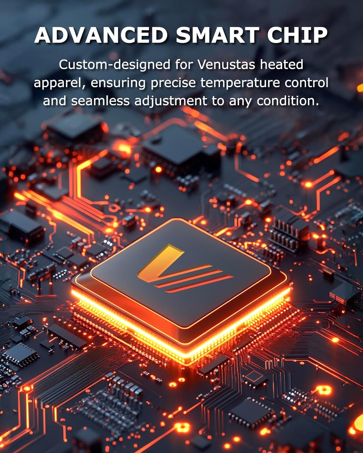 Venustas 12V Heated Jacket for Men with Battery, Versatile Lightweight Softshell Jacket with 7 Pockets & Detachable Hood - Image 6