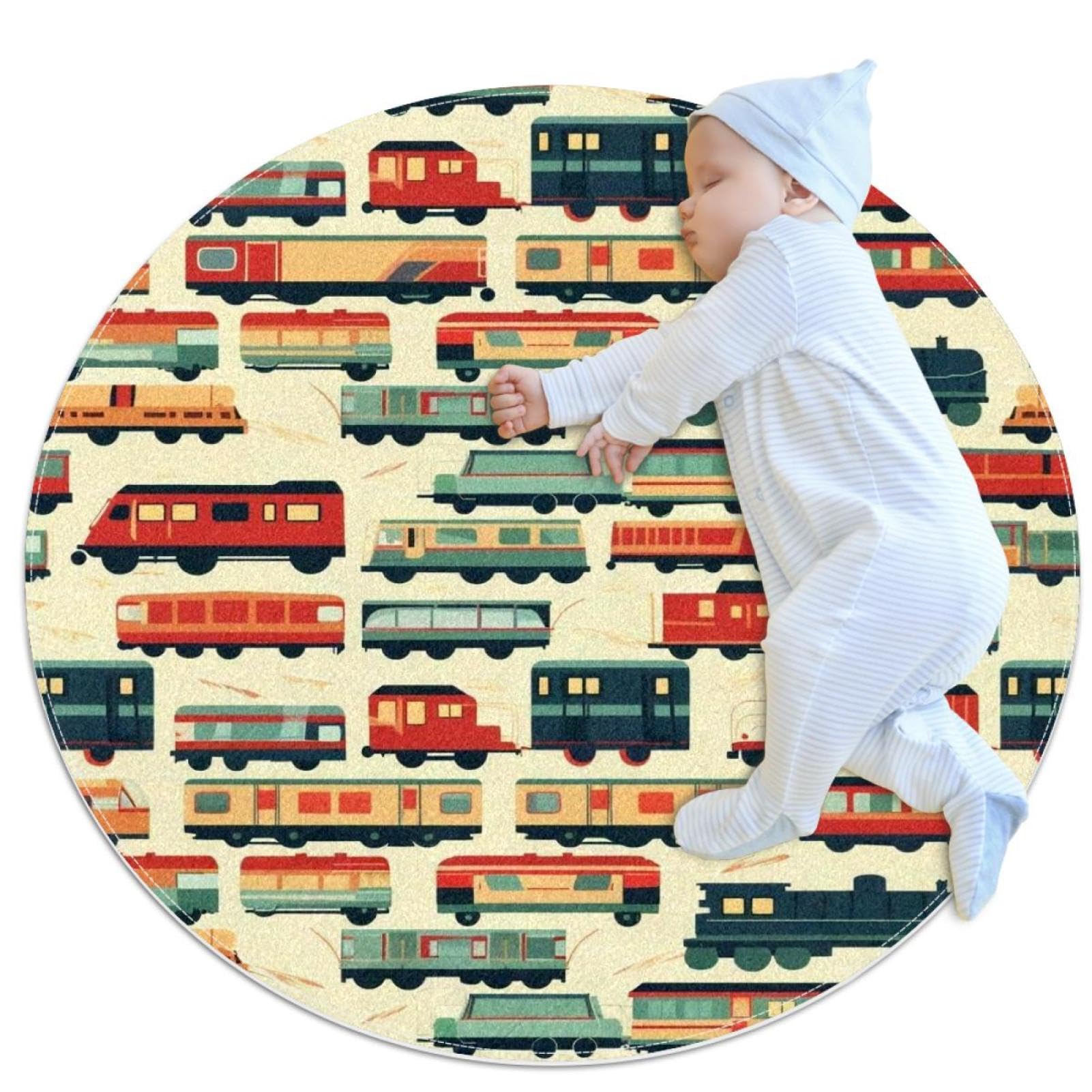 Tapis de bain antidérapant et absorbant rond de 1m idéal contre les glissades