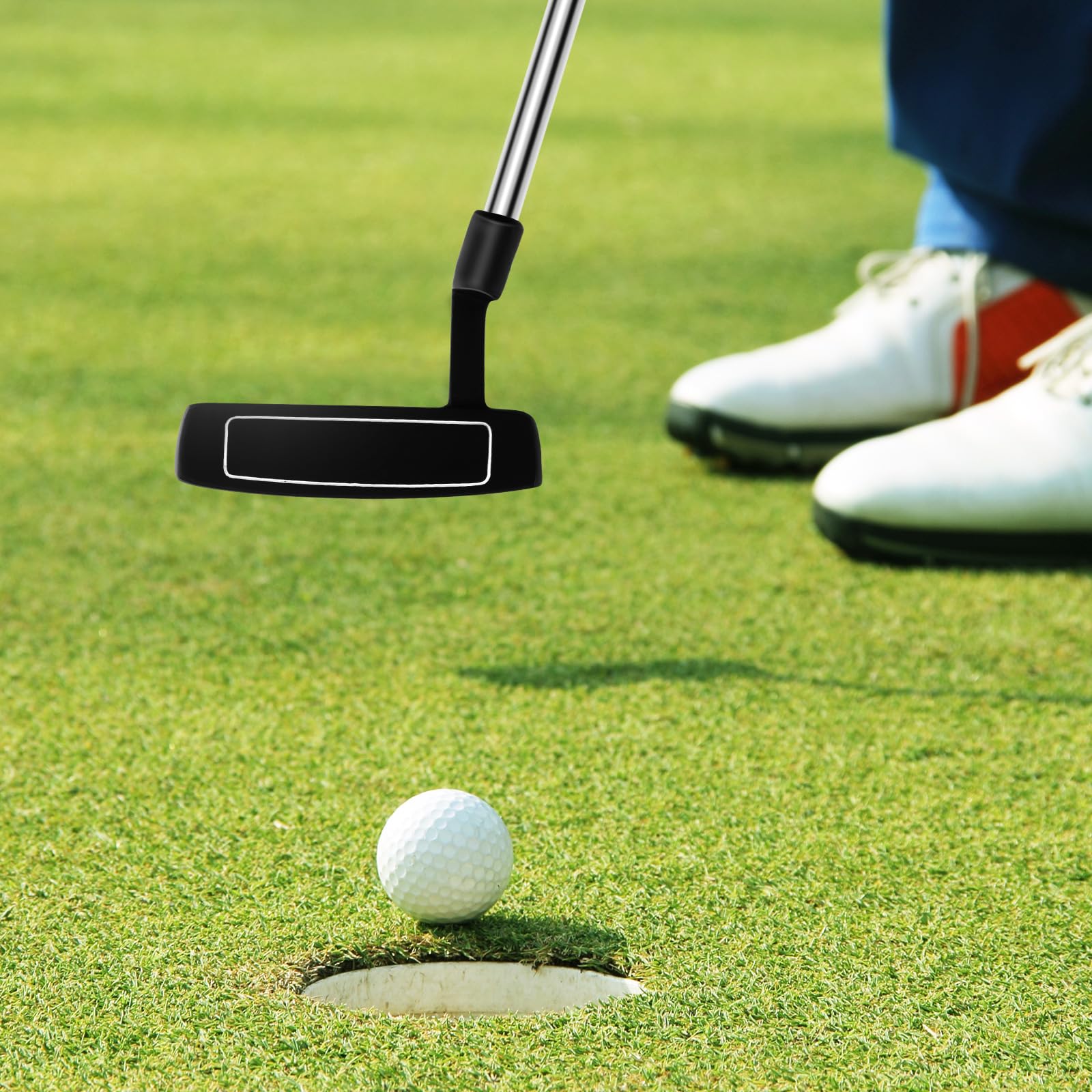 GOPLUS Putter de Golf de 89 cm, Putter de Golf pour Droitier avec Housse de Tête Gratuite et Lignes d'Alignement, Style Maillet pour Hommes et Femmes