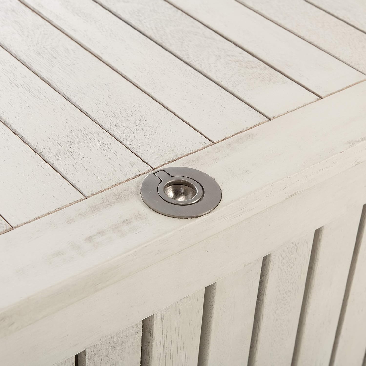 Safavieh Outdoor Abri White Wash Cushion Storage Box