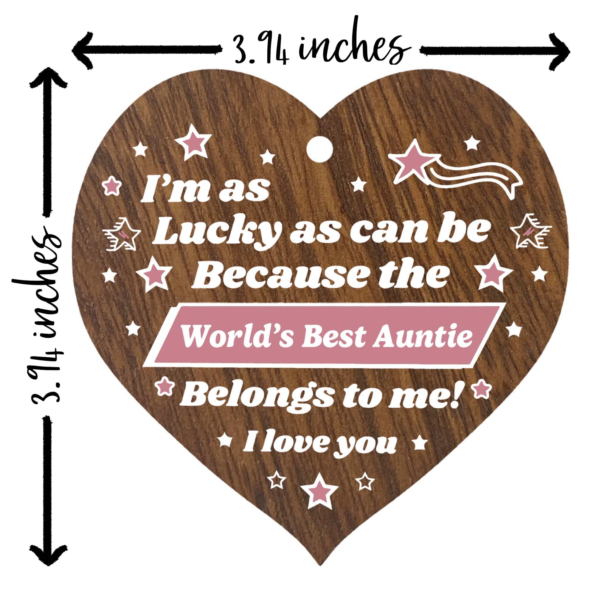 Targa A Cuore In Legno Personalizzata Per Zia – Regalo Affettuoso 10x9 Cm Stile Rustico