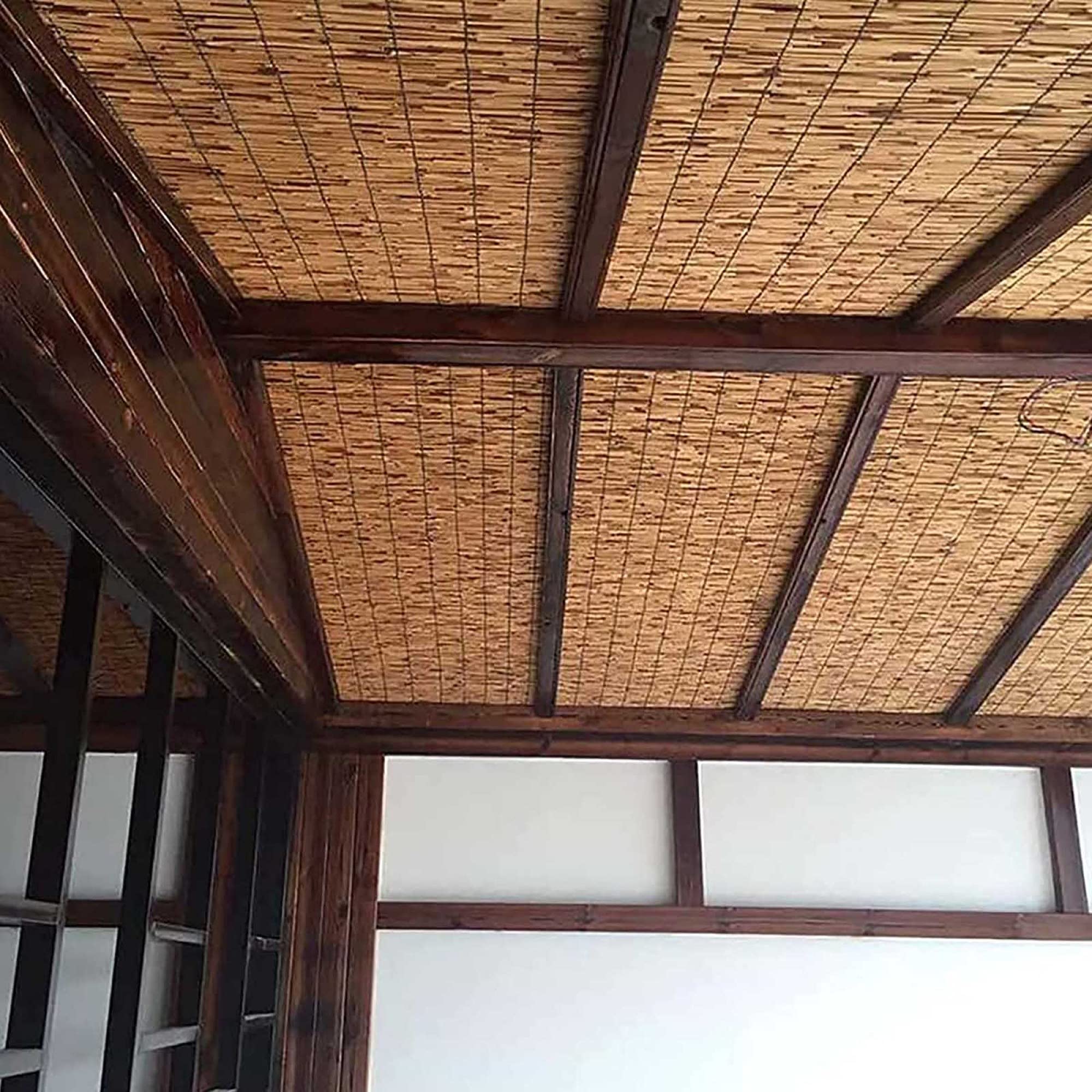 MIED Ogrodzenie ogrodowe, prywatność, panel rolkowy, bezpośredni, naturalny, obrany, trzcinowy, drewniany ogród, ogrodzenie, rolka panelu, 1,3 x 2,5 m