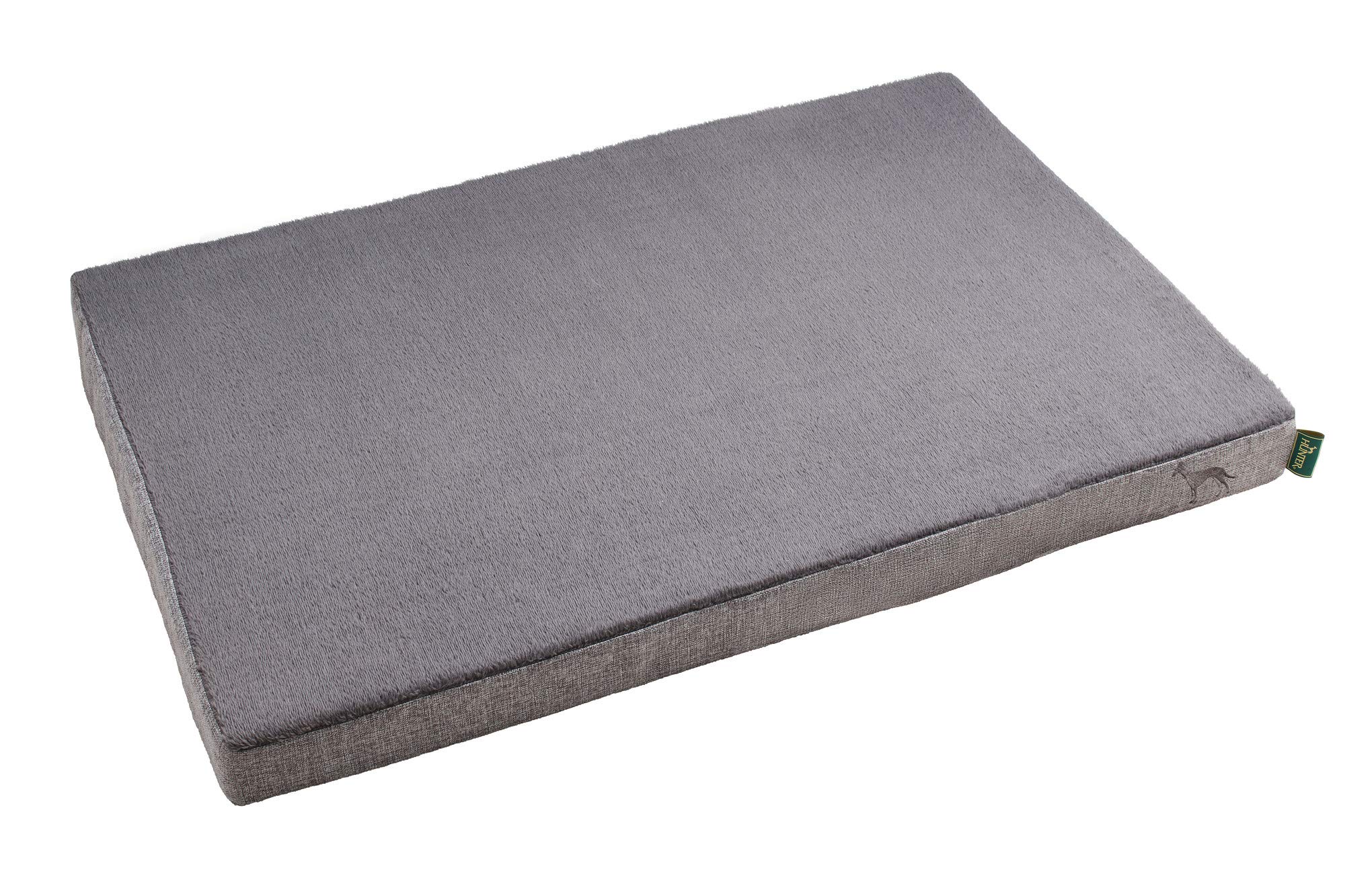 HUNTER TIRANO Orthopädische Hundematte mit Memoryschaum-Matte Farbe grau, Größe M
